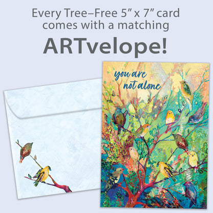 Not Alone Birds Just Because Card