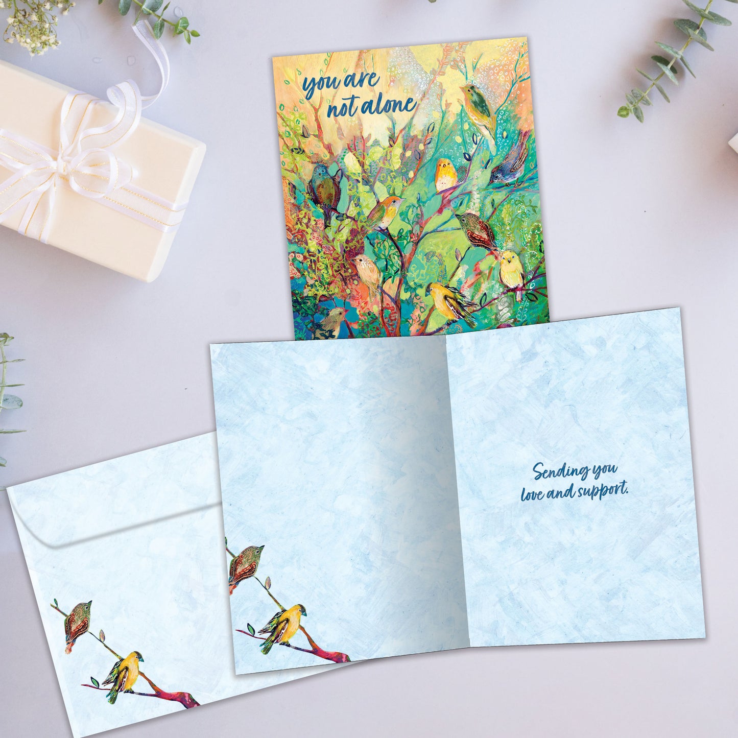 Not Alone Birds Just Because Card