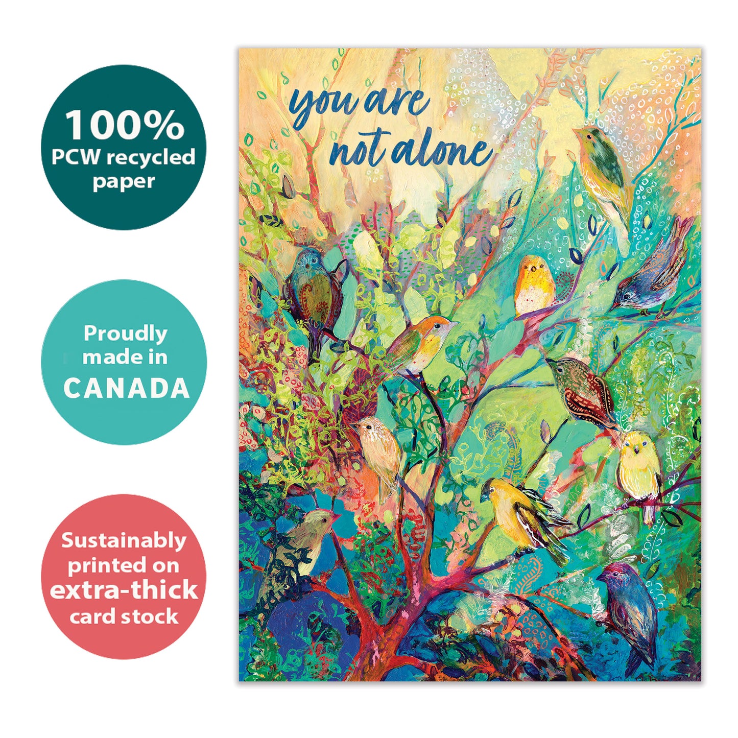 Not Alone Birds Just Because Card