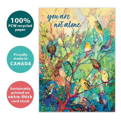 Not Alone Birds Just Because Card