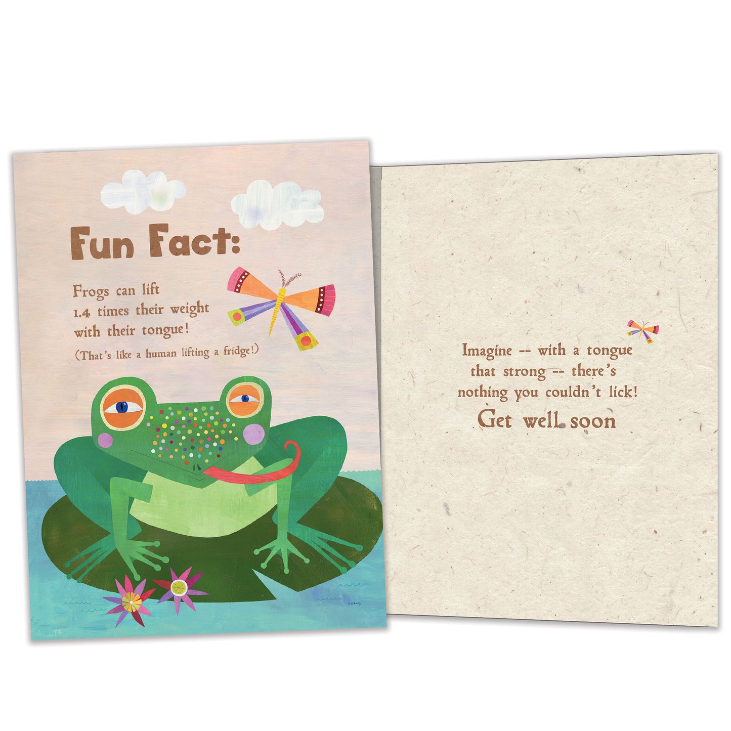 Frog Tongue Fun Fact Get Well Card