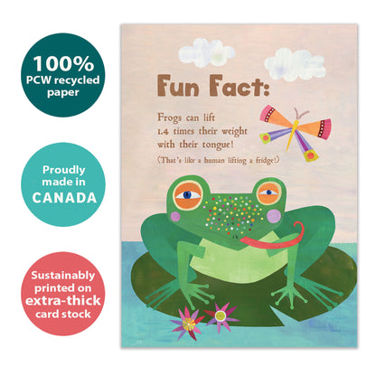 Frog Tongue Fun Fact Get Well Card