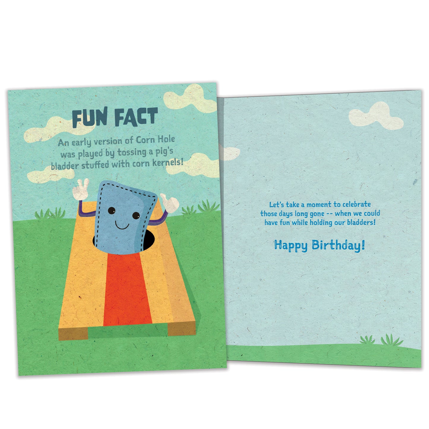 Corn Hole Fun Fact Birthday Card