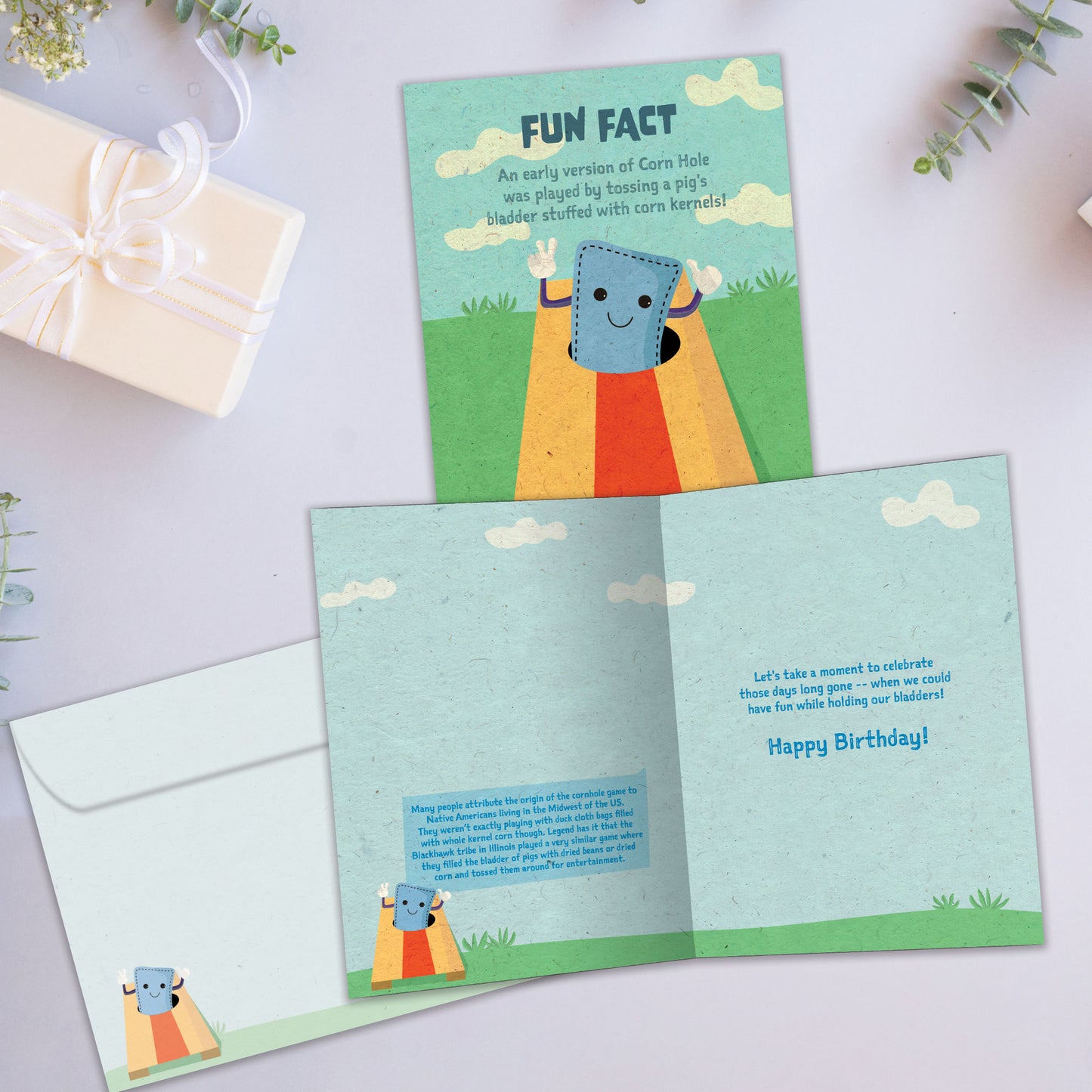 Corn Hole Fun Fact Birthday Card