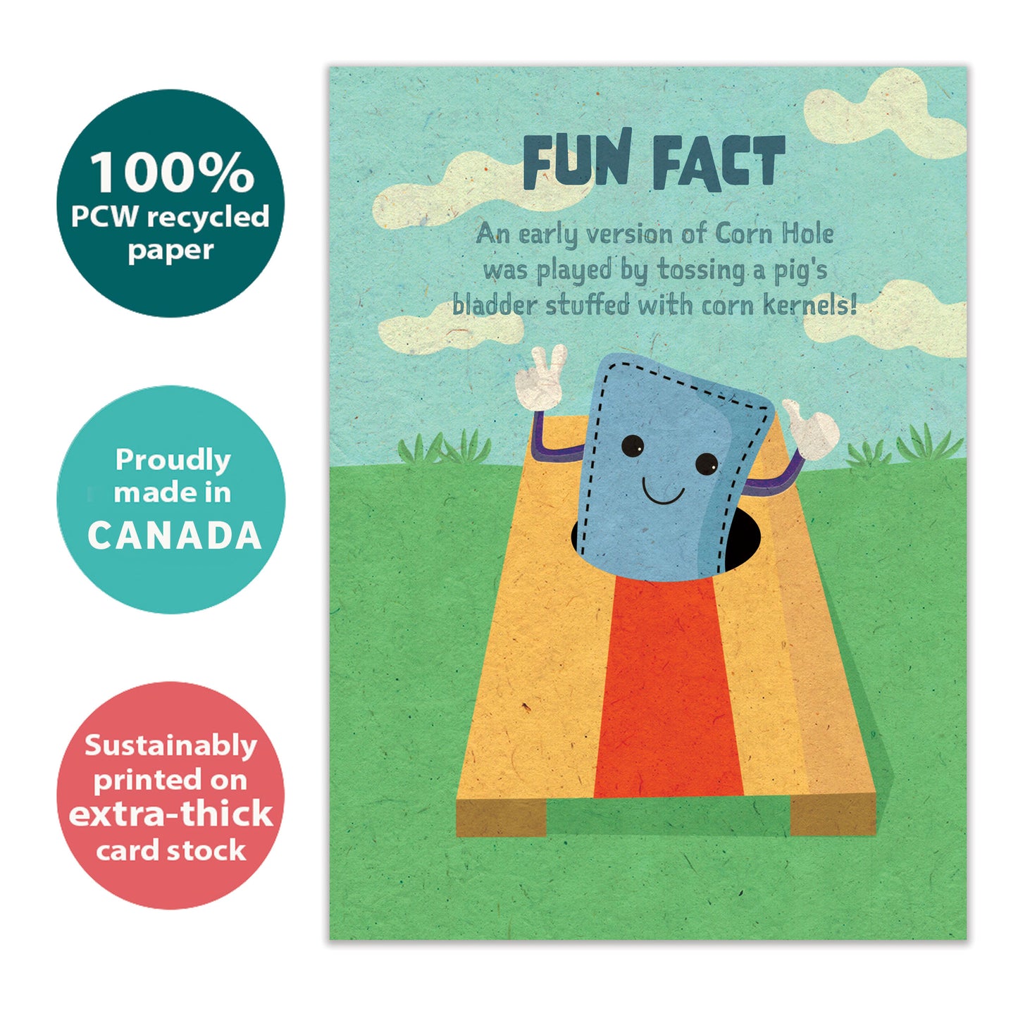 Corn Hole Fun Fact Birthday Card