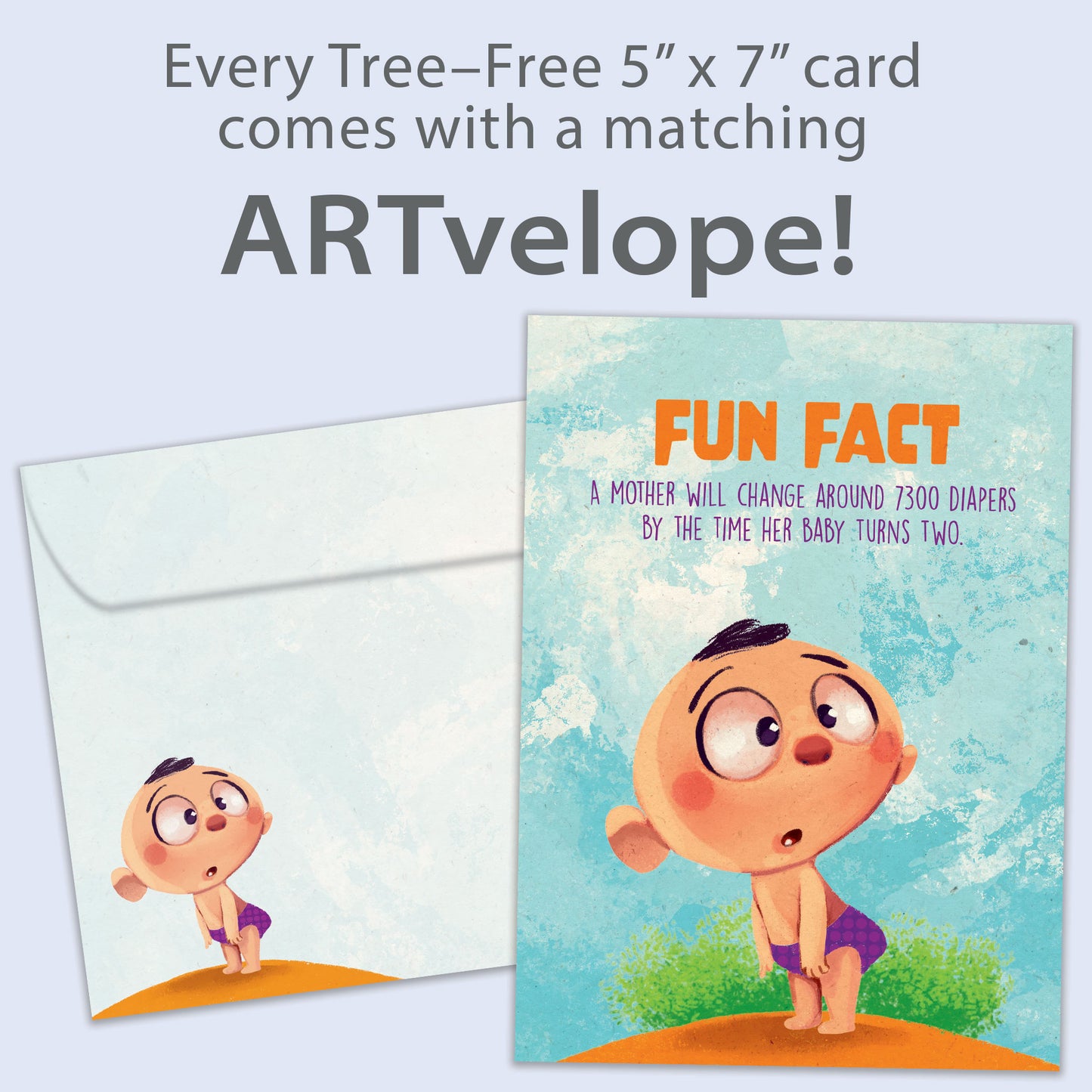Diapers Fun Fact New Baby Card
