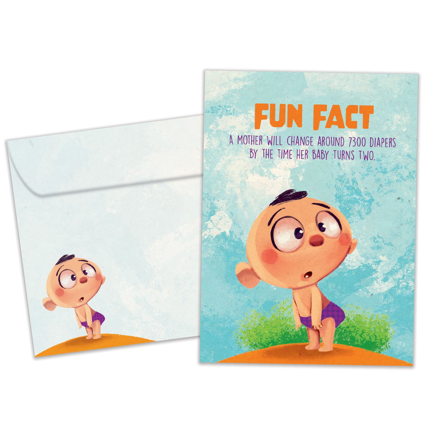Diapers Fun Fact New Baby Card
