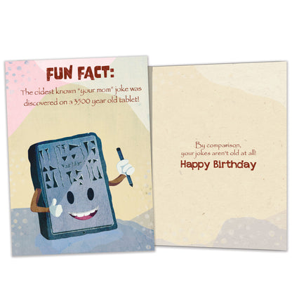 Oldest Your Mom Joke Fun Fact Birthday Card