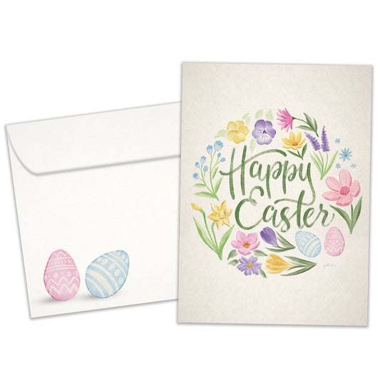 Spring Wreath Easter Card
