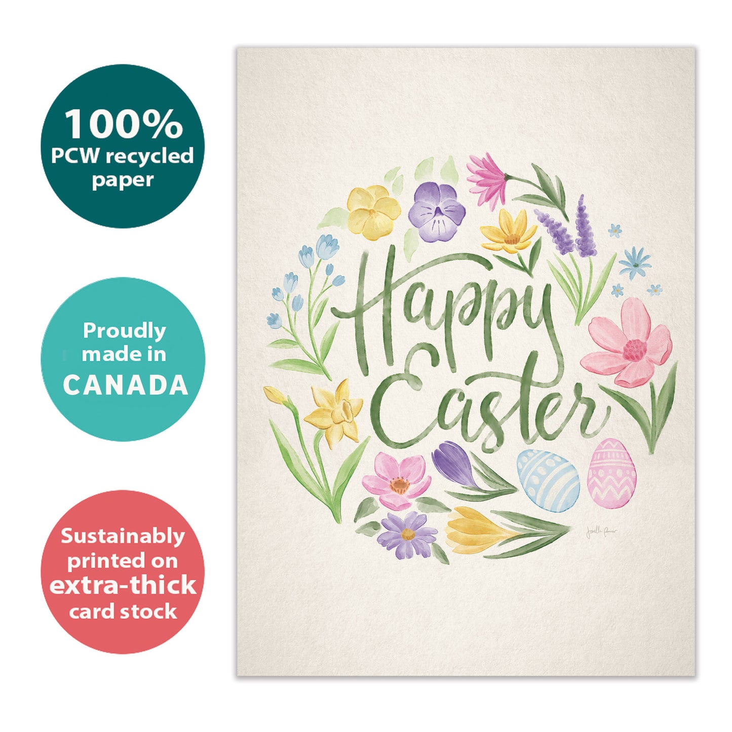 Spring Wreath Easter Card