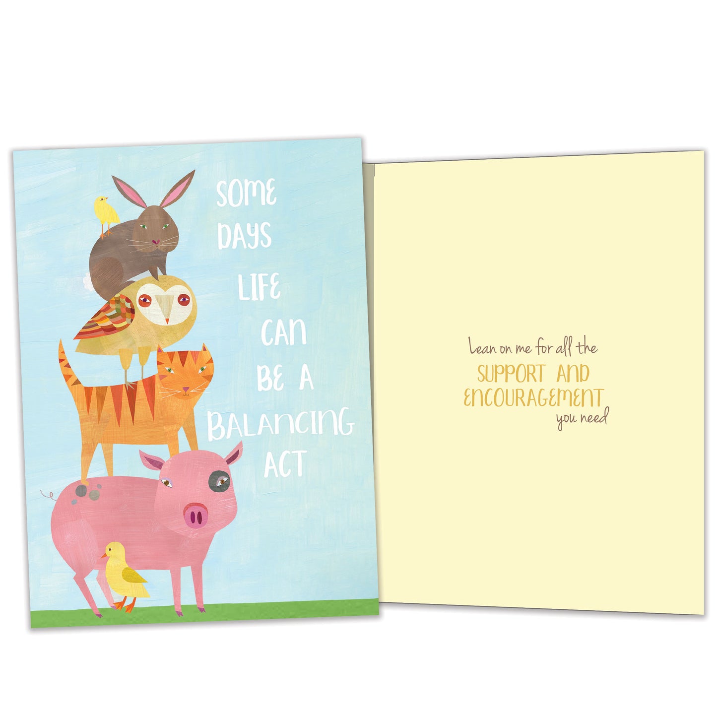 Balancing Animals Encouragement Card