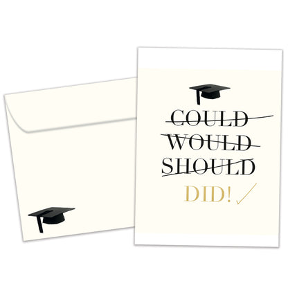Could Would Should Graduation Card