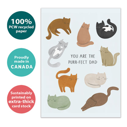 Purr-Fect Dad Father's Day Card