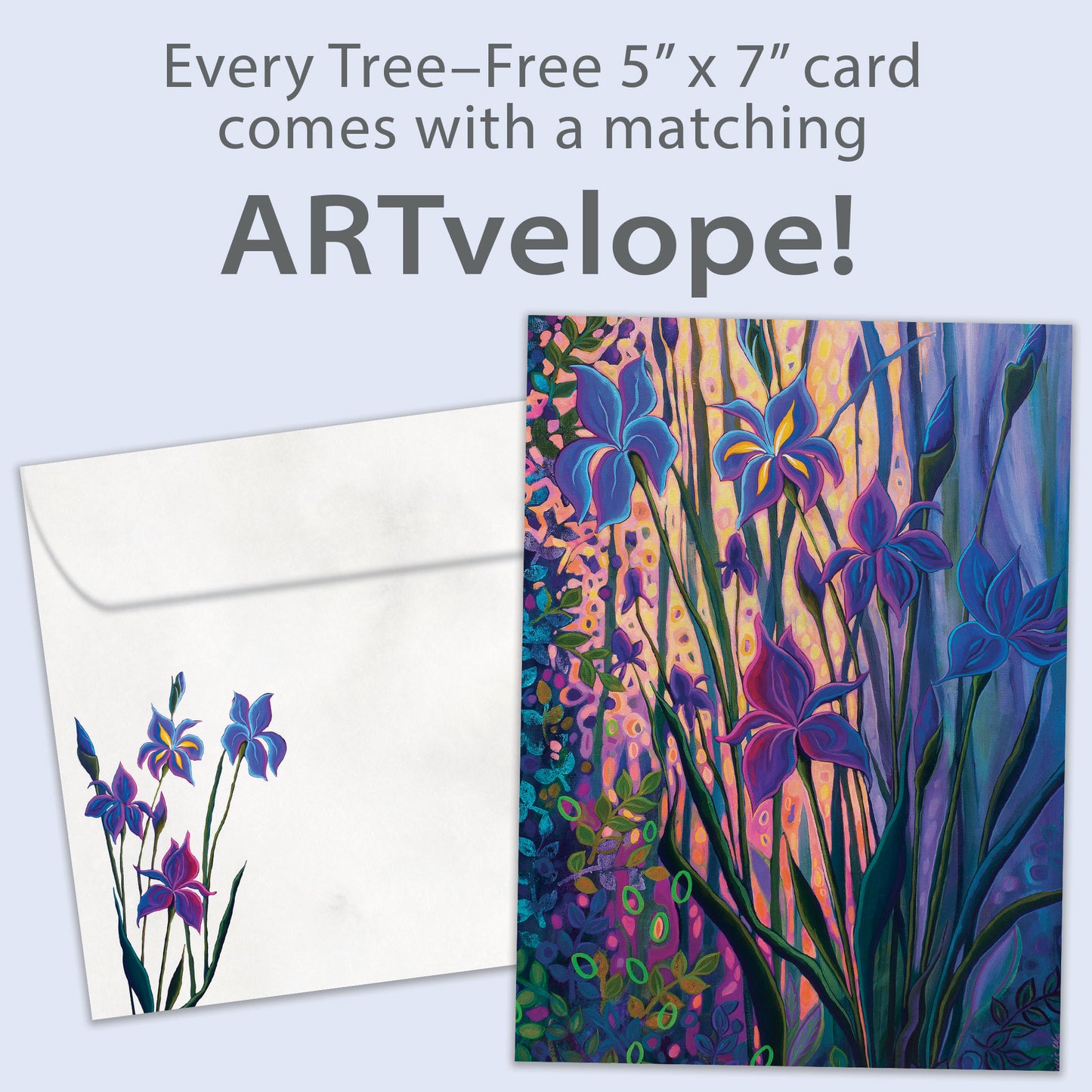 Thoughtful Irises Encouragement Card