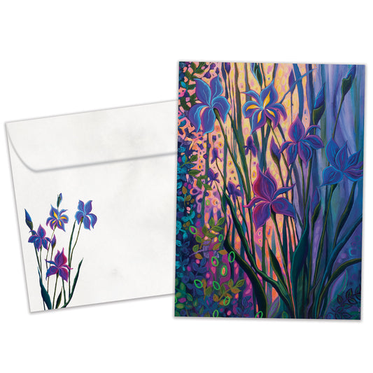 Thoughtful Irises Encouragement Card