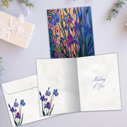Thoughtful Irises Encouragement Card