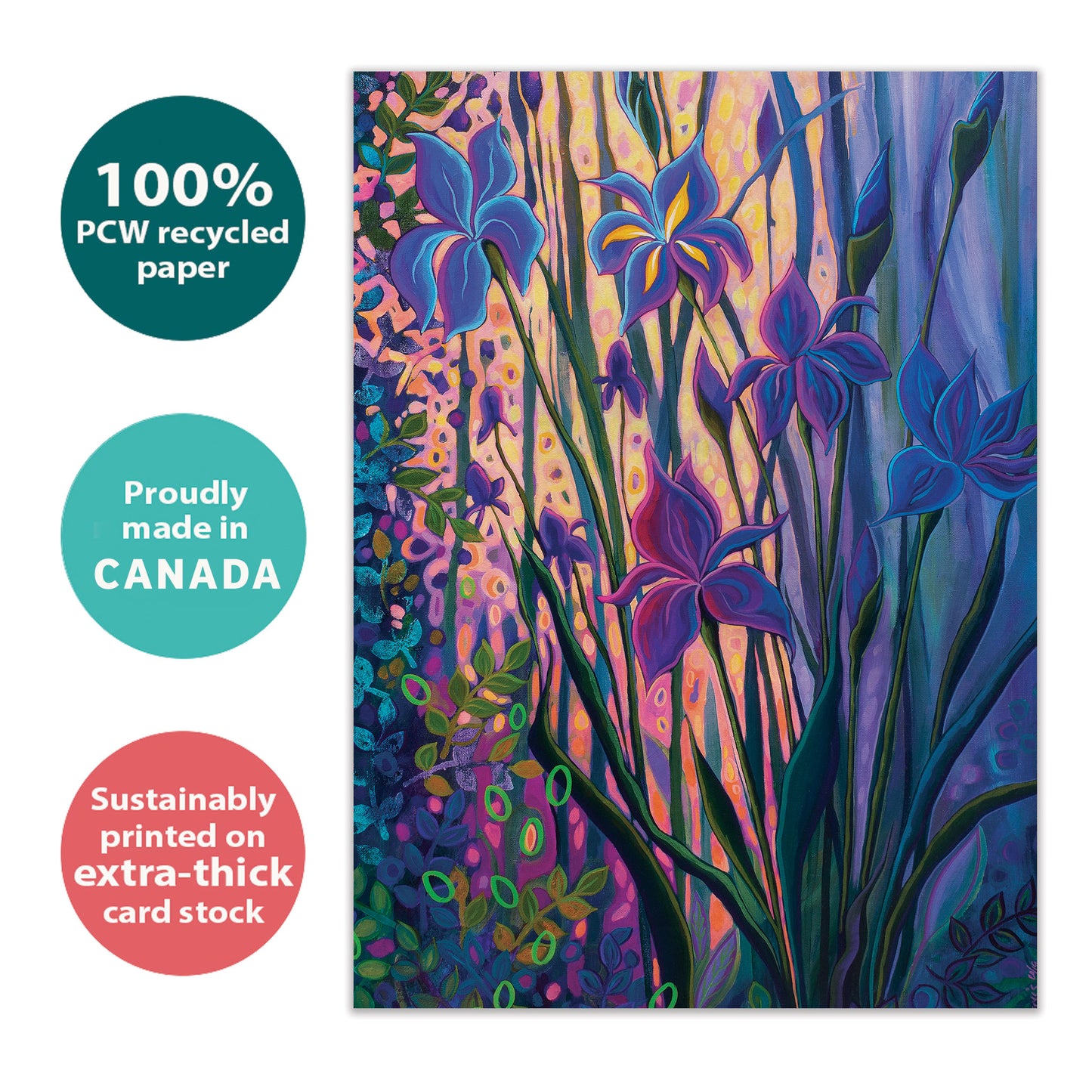 Thoughtful Irises Encouragement Card