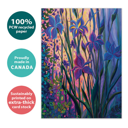 Thoughtful Irises Encouragement Card