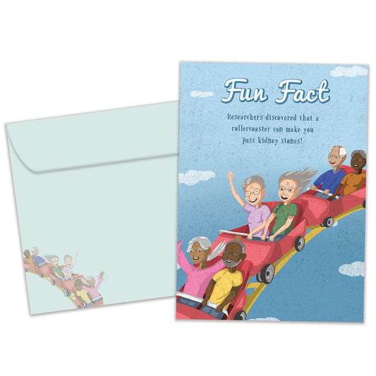 Roller Stones Fun Fact Birthday Card