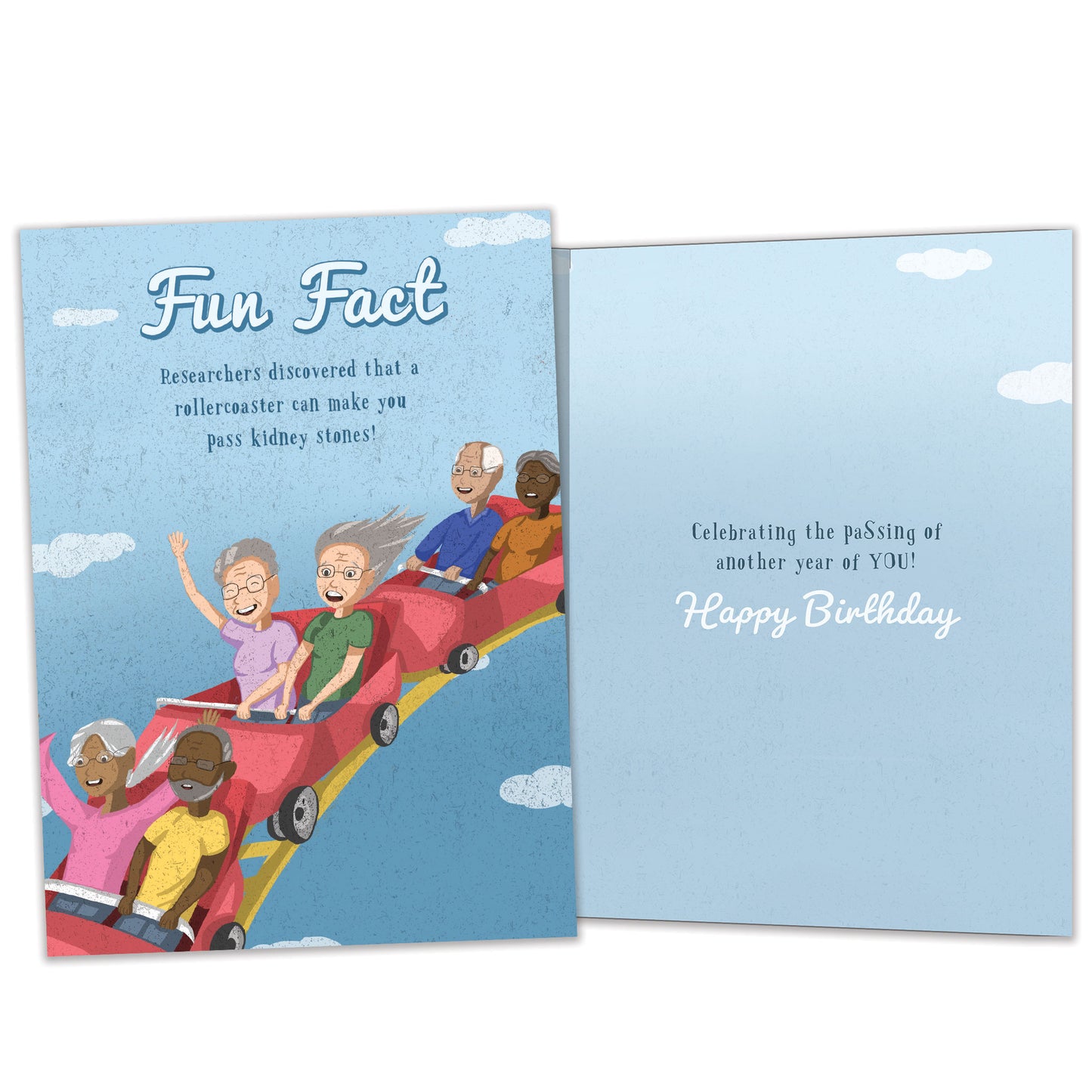 Roller Stones Fun Fact Birthday Card