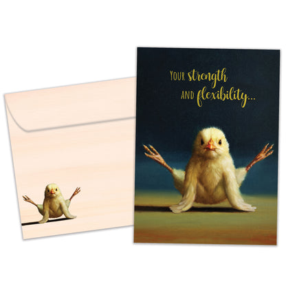 Firefly Yoga Chick Just Because Card