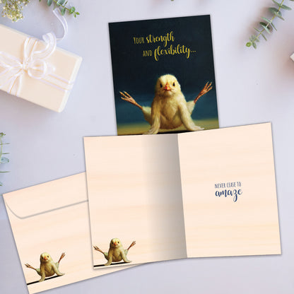 Firefly Yoga Chick Just Because Card