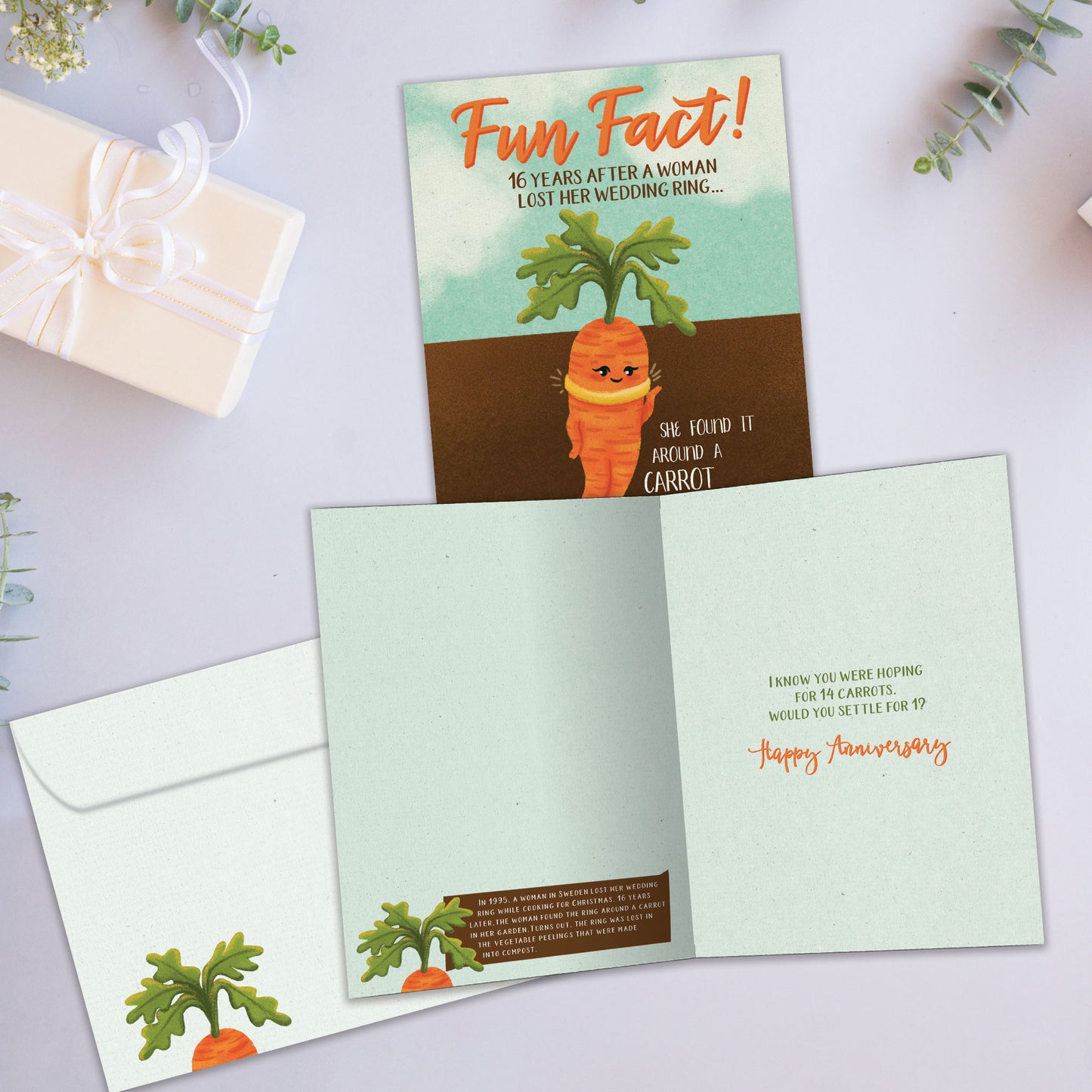 Lost And Found Fun Fact Anniversary Card