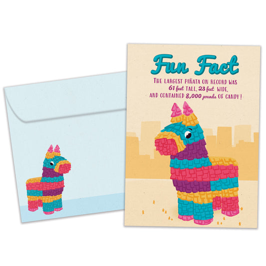 Pinata Fun Fact Birthday Card