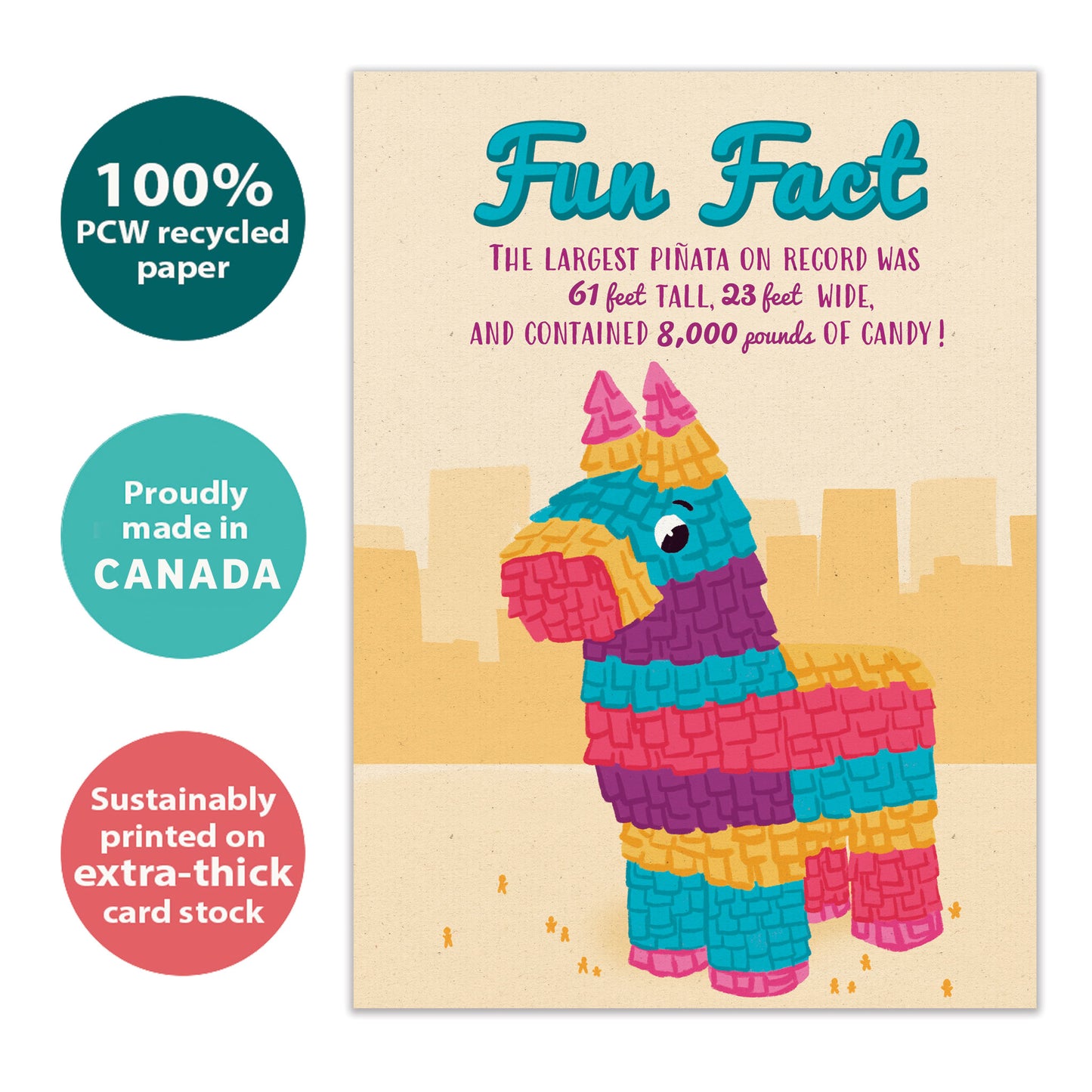 Pinata Fun Fact Birthday Card