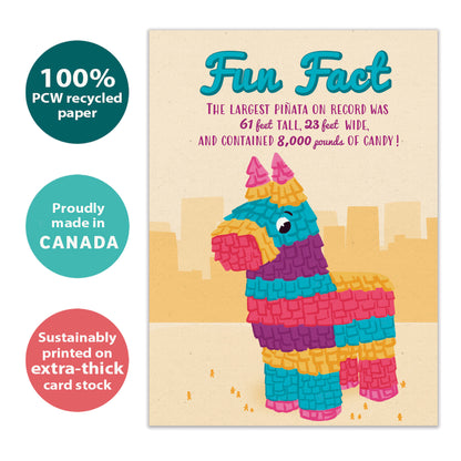 Pinata Fun Fact Birthday Card