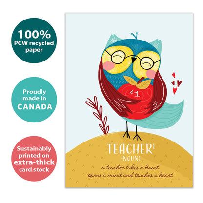 Teacher Definition Teacher Appreciation Card