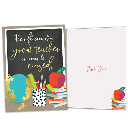 Never Be Erased Teacher Appreciation Card