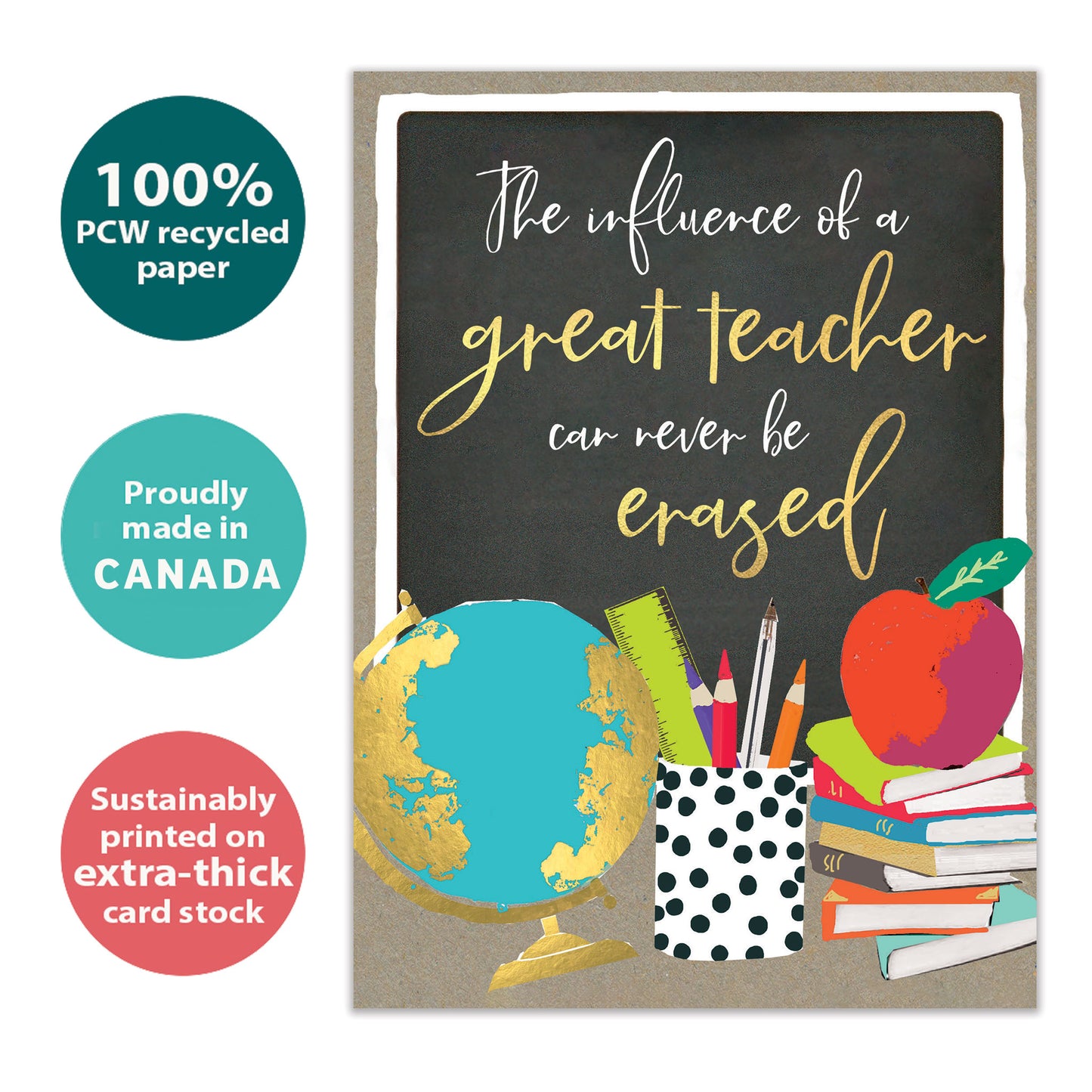 Never Be Erased Teacher Appreciation Card