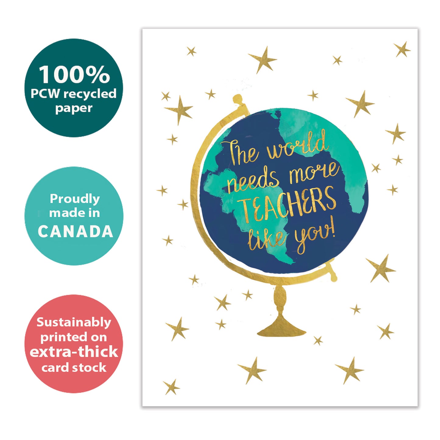 The World Needs Teacher Appreciation Card