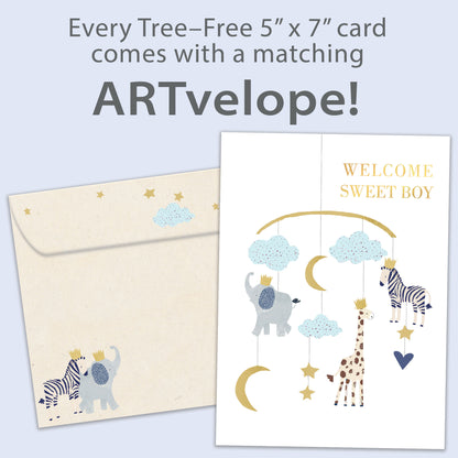 Welcome Sweet Boy New Baby Card