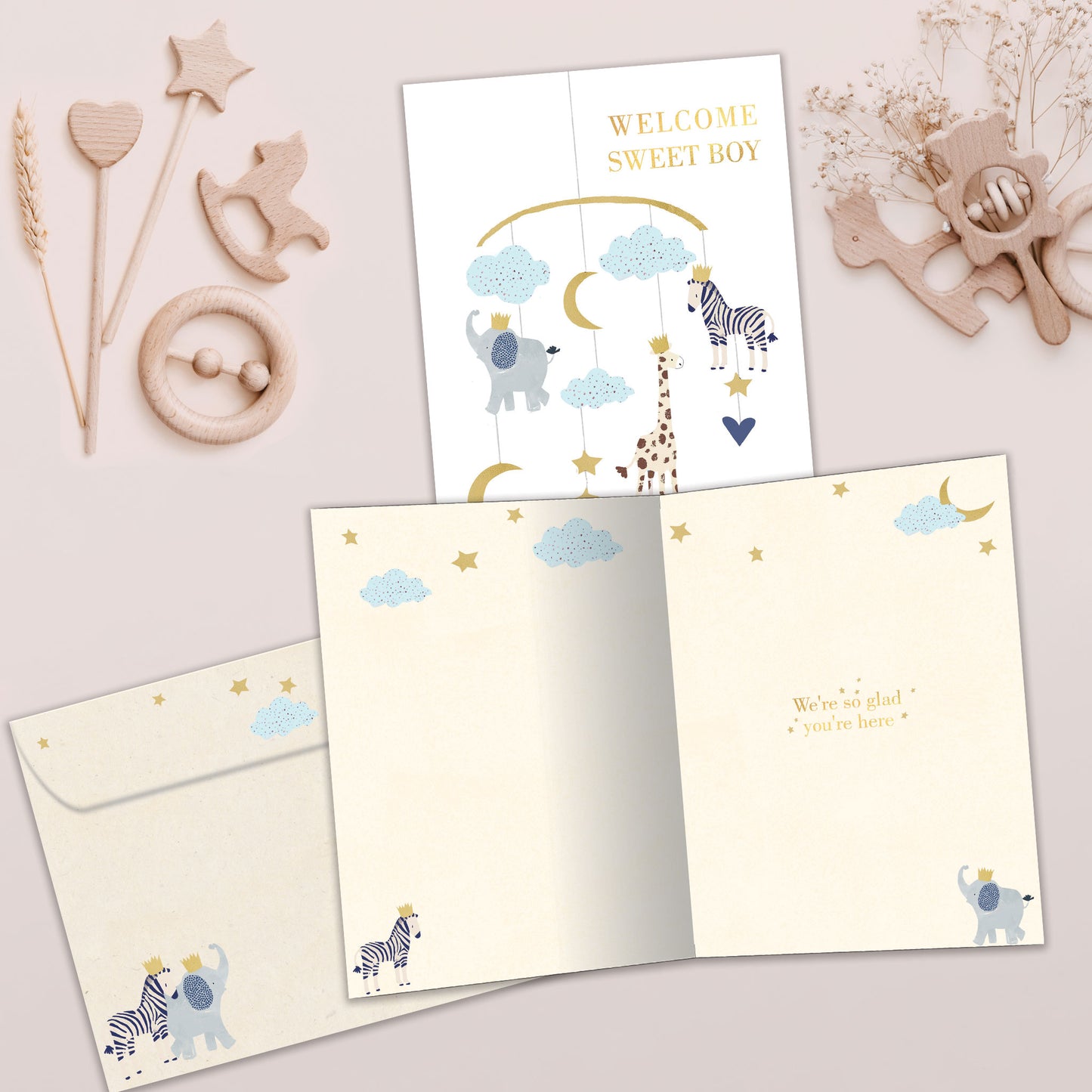 Welcome Sweet Boy New Baby Card