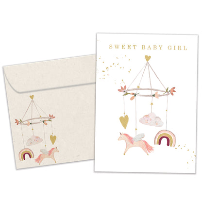 Sweet Baby Girl New Baby Card
