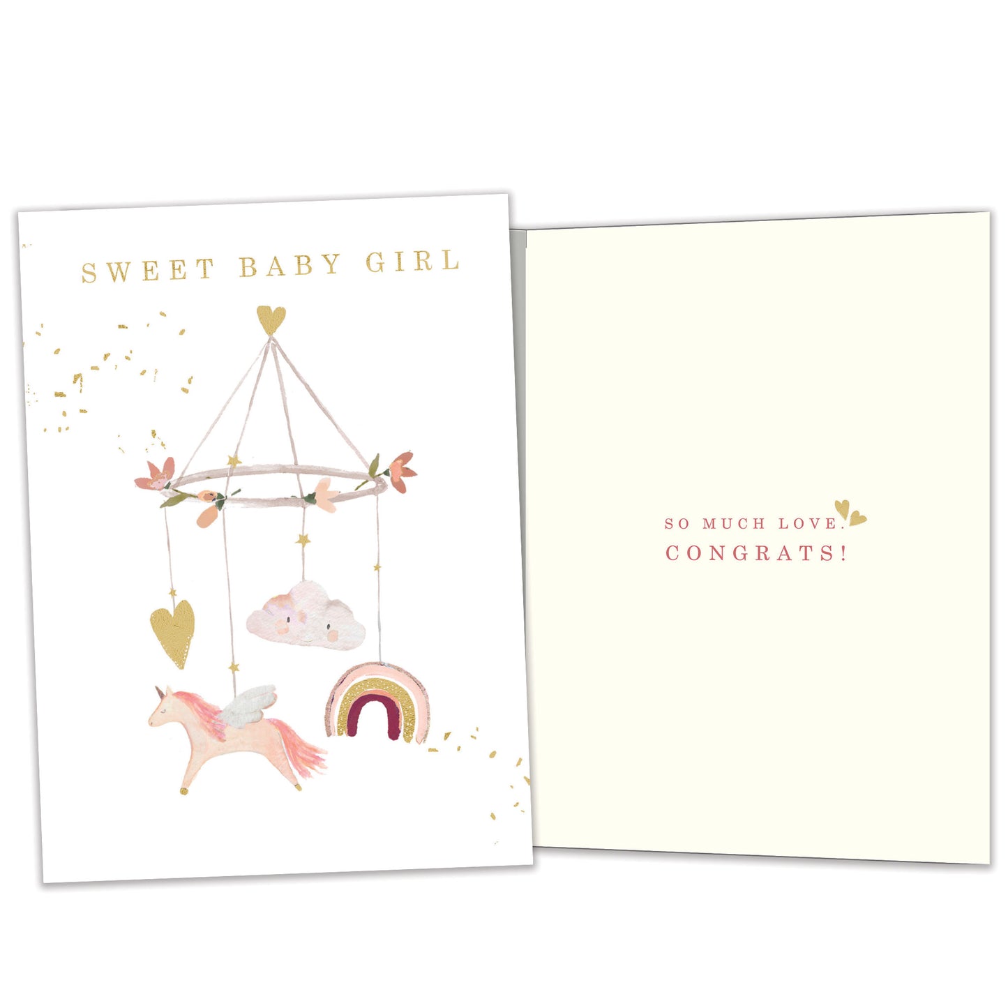 Sweet Baby Girl New Baby Card