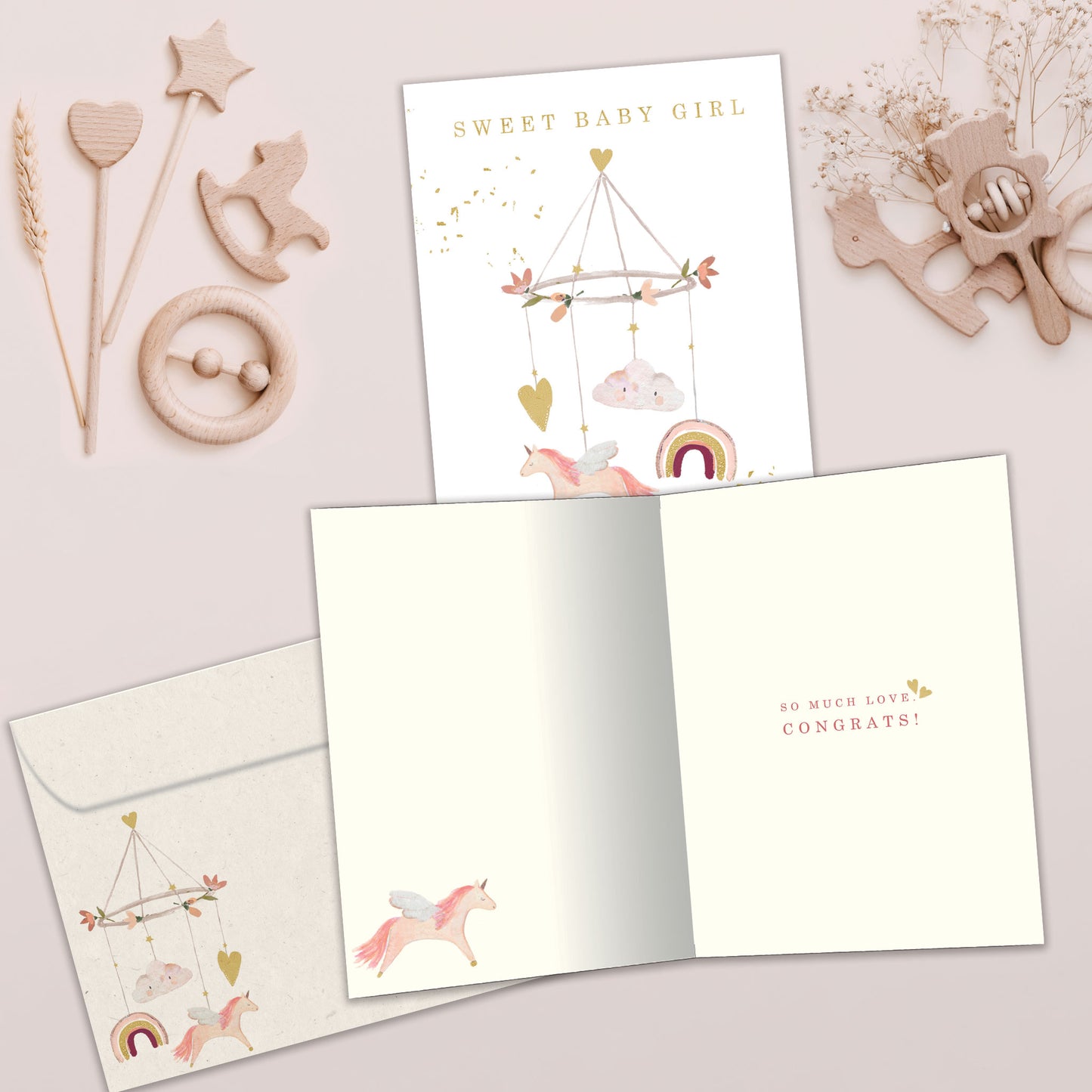 Sweet Baby Girl New Baby Card