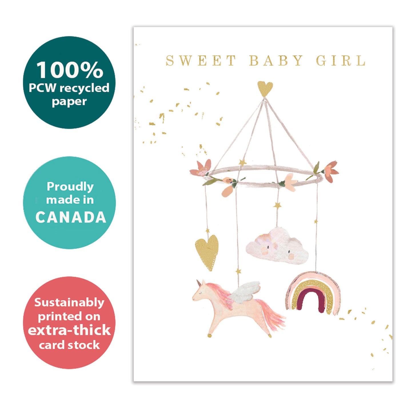 Sweet Baby Girl New Baby Card