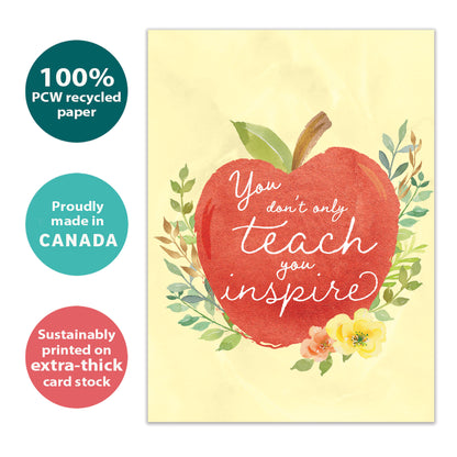 You Inspire Teacher Appreciation Card