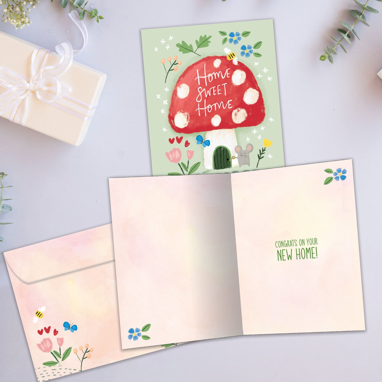 Mushroom House New Home Card
