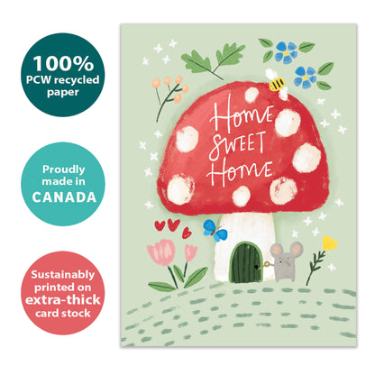 Mushroom House New Home Card