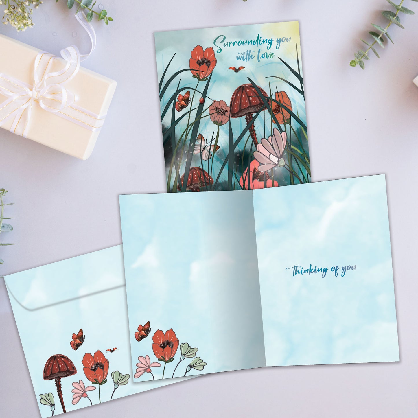 Surrounding with Love Just Because Card
