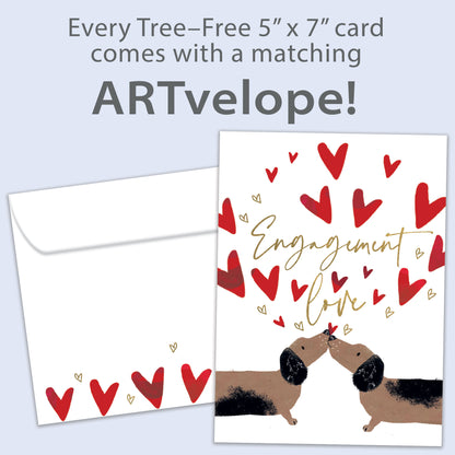 Puppy Love Engagement Card