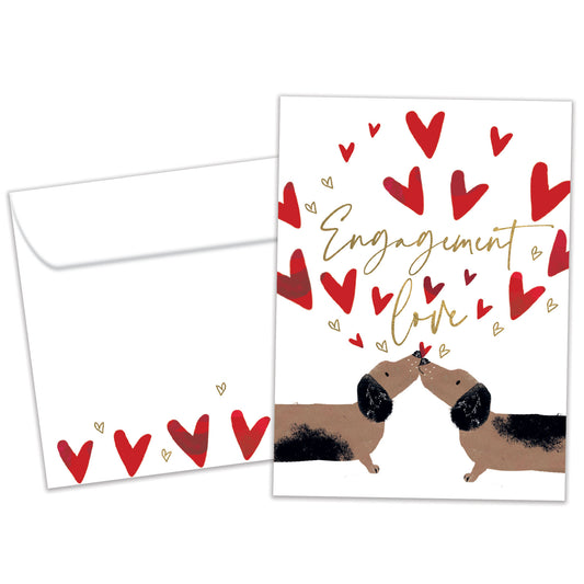 Puppy Love Engagement Card