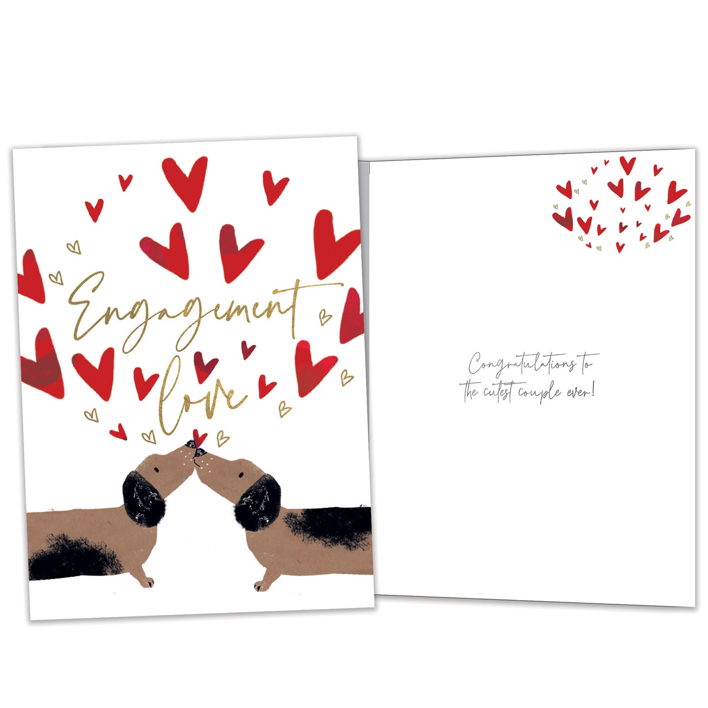 Puppy Love Engagement Card