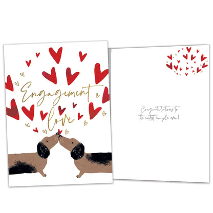 Puppy Love Engagement Card