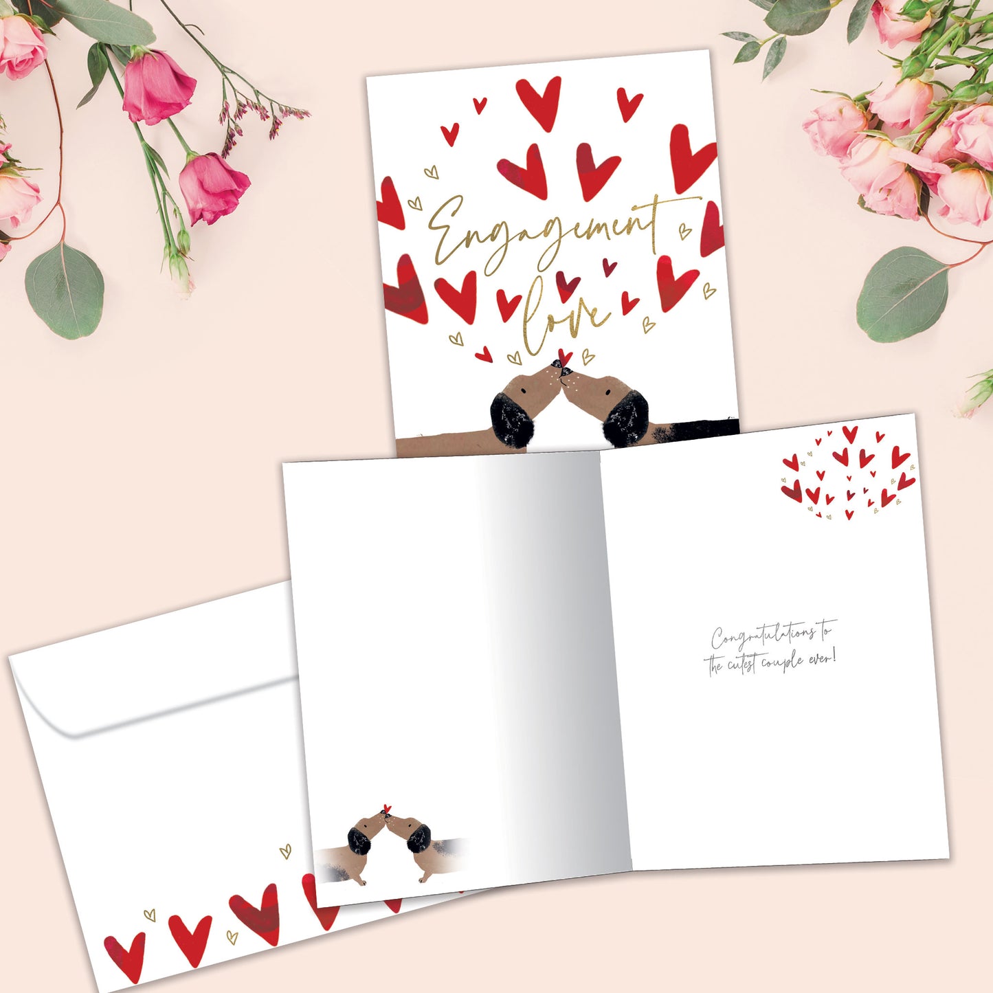 Puppy Love Engagement Card