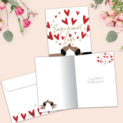 Puppy Love Engagement Card